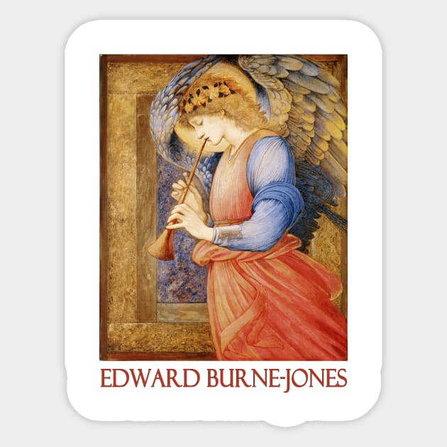 Angel Playing a Flageolet by Edward Burne-Jones Sticker by Naves